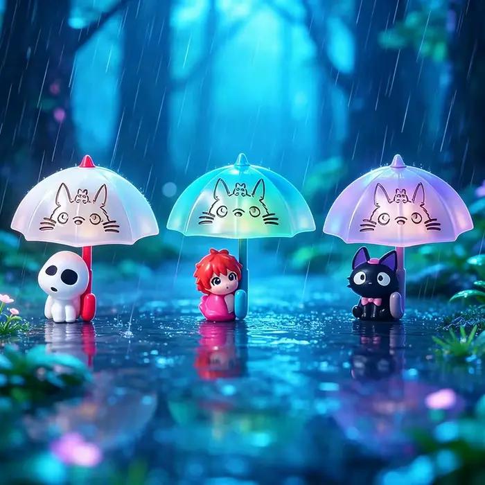 Veilleuse magnétique Boîte surprise Figurine mini mignonne Ornement de bureau créatif Éclairage chaleureux Décoration intérieure Artisanat Cadeau Collection