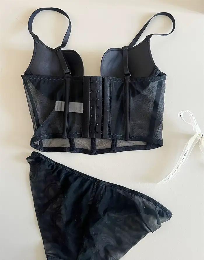 Soutien-gorge noir Sexy en arête de poisson, sous-vêtements avec anneau en acier, soutien-gorge, lingerie, ensemble rassemblement, bralette de grande taille pour femmes