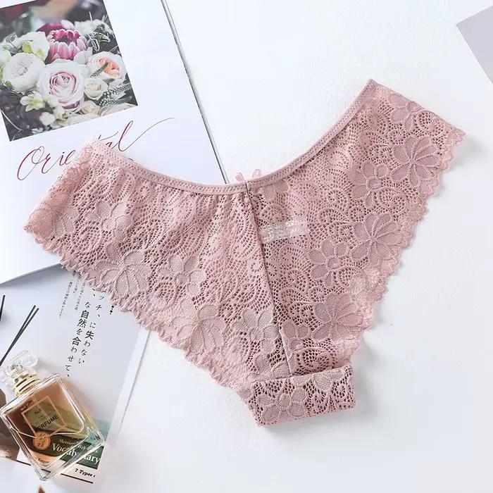 BANNIROU-Culotte Sexy pour Femme, Taille Basse, Respirante, en Dentelle Ajourée, Transparente, Sous-Vêtements, Offre Spéciale, 1 Pièce
