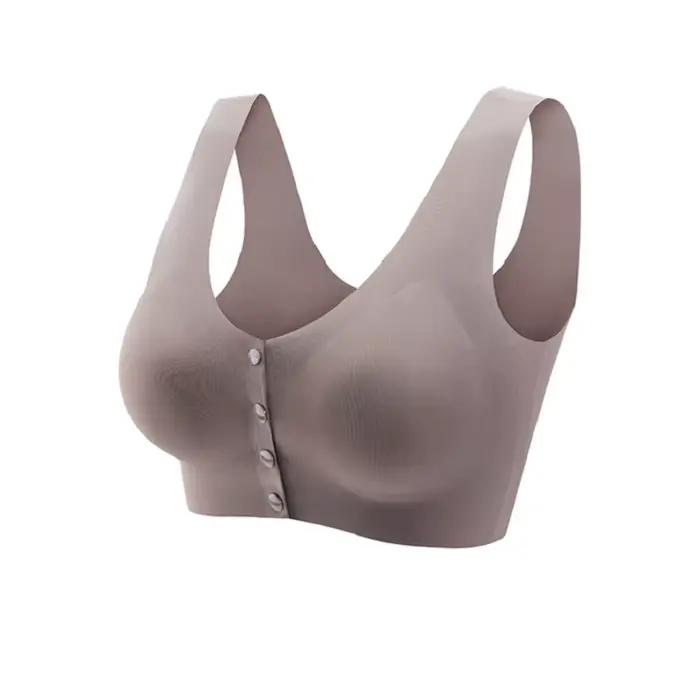 Soutien-gorge d'allaitement soutien-gorge de maternité avec coussinets amovibles boucle ouverte avant respirant confortable 3D soutiens-gorge sans couture pour les femmes grossesse chaude