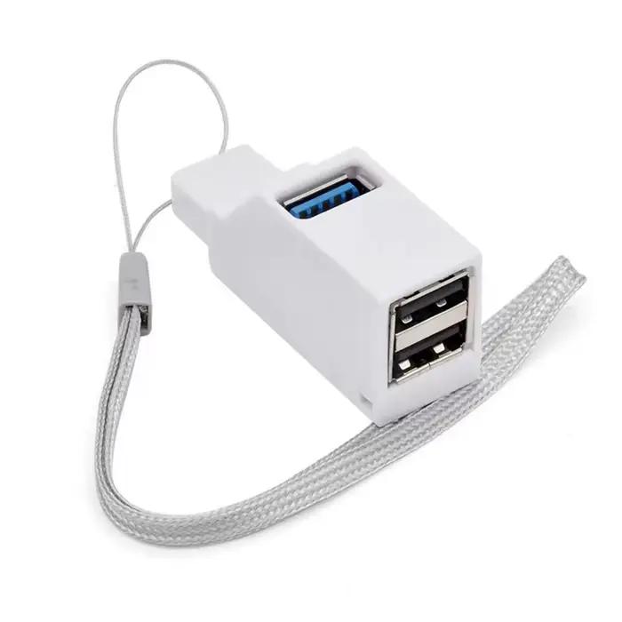 Adaptateur HUB USB 3.0, Mini boîtier séparateur 1 à 3 Ports USB 2.0 haute vitesse pour PC portable, lecteur de carte disque U
