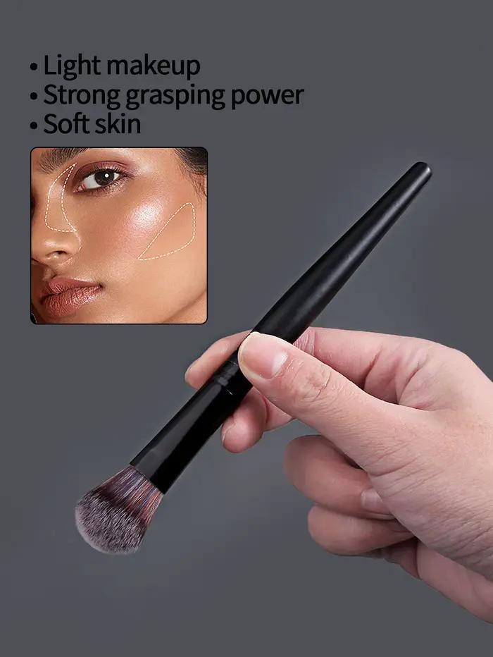 Brosse à Blush crème coudée professionnelle, pour Contour des joues, pointillé, crème liquide, outil de maquillage