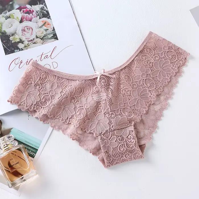 BANNIROU-Culotte Sexy pour Femme, Taille Basse, Respirante, en Dentelle Ajourée, Transparente, Sous-Vêtements, Offre Spéciale, 1 Pièce