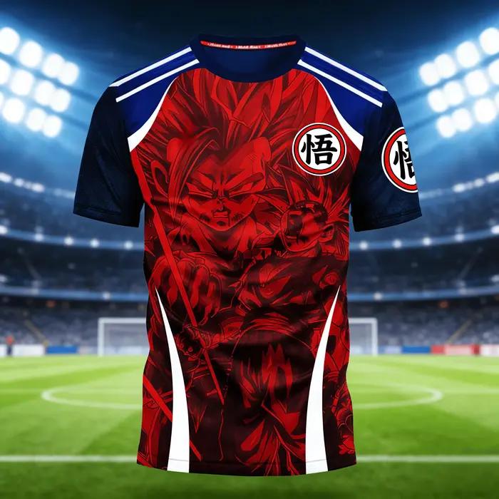 T-shirt 3D Dragon Ball Été 2026 Oversize Majin Vegeta Imprimé Éclair Bleu Respirant Gym Streetwear Unisexe Hommes Femmes Enfants