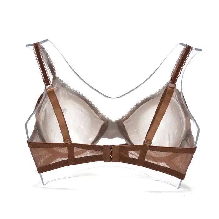 Nouvelles femmes soutien-gorge creux voir à travers sexy gaze maille transparent ultra mince soutiens-gorge B C D E F 75 80 85 90 95 100 US EU UK livraison directe