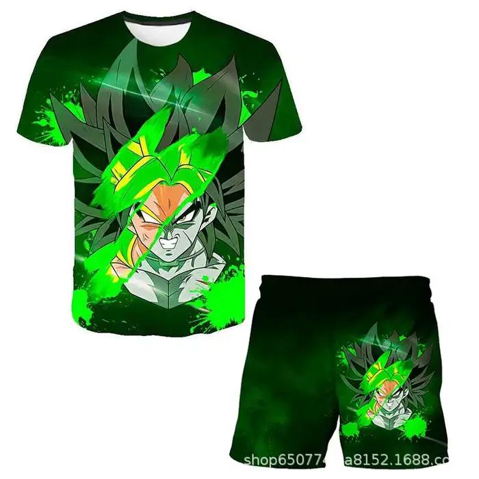 Ensemble pyjama Dragon Ball pour garçons, maillot de bain Anime, impression 3D, ensemble de plage pour jeux de rôle pour enfants, cadeau pour enfants