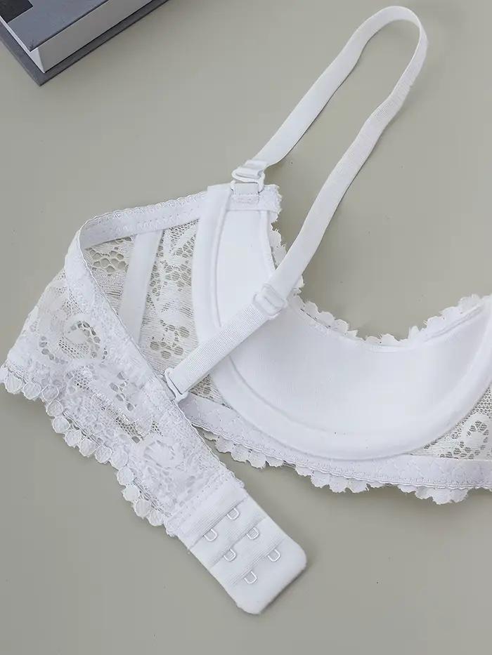 Soutien-gorge à armatures en dentelle pour femme, doux, agréable pour la peau, respirant, lingerie sexy grande taille