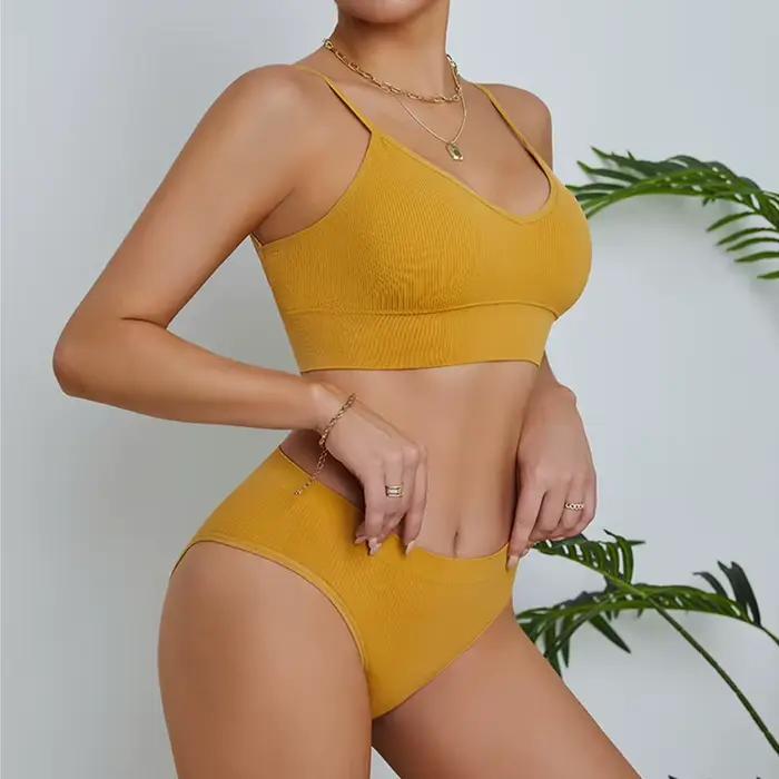 Ensemble de lingerie sans fil française, sexy, push-up pour petites poitrines, caraco sans dos sans coutures, soutien-gorge rembourré et ensemble de sous-vêtements grande taille