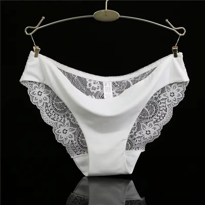 Femme dentelle culottes Sexy culotte transparente taille basse coton entrejambe slips grande taille dames sous-vêtements intimes nouvelle offre spéciale