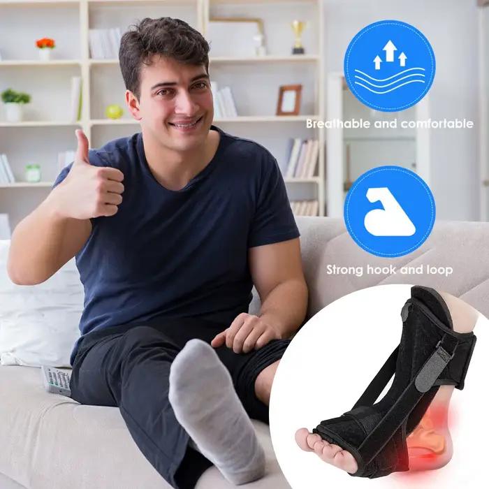 Attelle de nuit pour fasciite plantaire, attelle de nuit unisexe, attelle orthopédique réglable pour les pieds, avec boule de Massage pour la tendinite d'achille