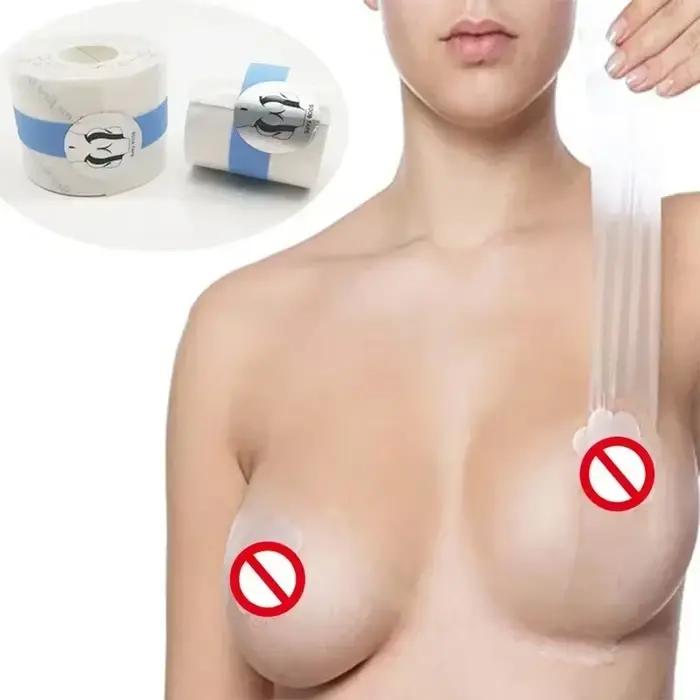 Soutien-gorge Invisible adhésif avec 10 couvre-mamelon, autocollant sans bretelles, Patch de poitrine imperméable pour gros seins