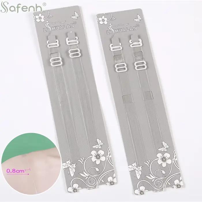 1 paire de sangles de soutien-gorge transparentes et durables en TPU, invisibles, détachables, réglables, antidérapantes, sans couture, sous-vêtements