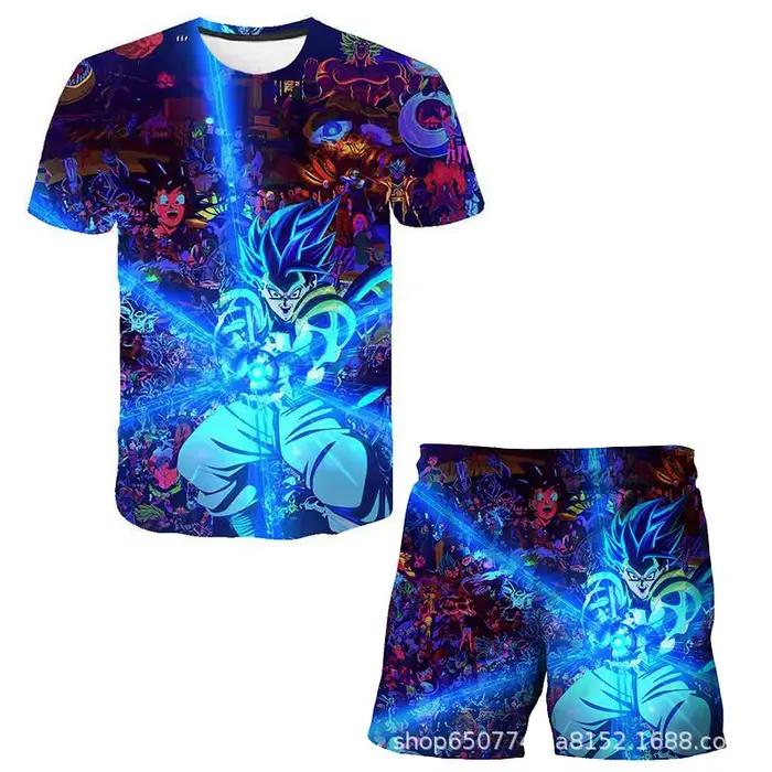 Ensemble pyjama Dragon Ball pour garçons, maillot de bain Anime, impression 3D, ensemble de plage pour jeux de rôle pour enfants, cadeau pour enfants