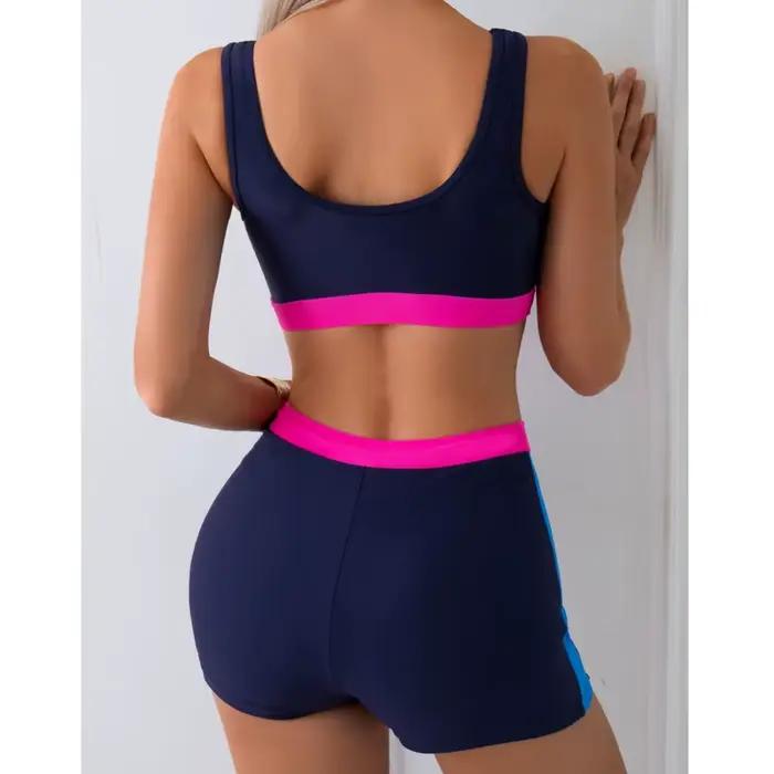 Maillot de bain d'été, ensemble Tankini, maillot de bain féminin, vêtements de sport pour la plage, maillot de bain deux pièces, maillot de bain pour piscine pour femmes