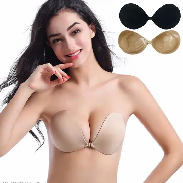 Soutien-gorge adhésif Invisible sans bretelles pour femmes, Push Up, autocollants de poitrine d'été, couverture nue, coussinet en Silicone, poitrine Sexy