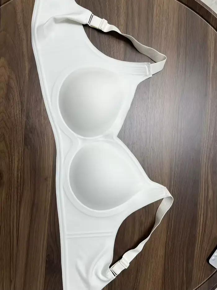 Soutien-gorge Push Up lisse et col en V pour femmes, sans couture, amovible, rembourré, doux, confortable, sans fil, Anti-affaissement