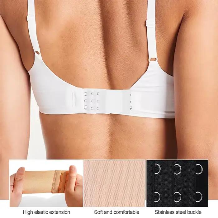 Lot de 3 rallonges de soutien-gorge élastiques pour femmes, avec crochets et clips, extenseurs de soutien-gorge réglables, accessoires de lingerie