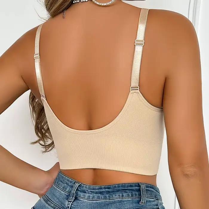 Soutien-gorge d'allaitement nu pour femmes de haute qualité avec crochets sans fil rembourrage détachable haut confortable soutien-gorge d'allaitement pliable