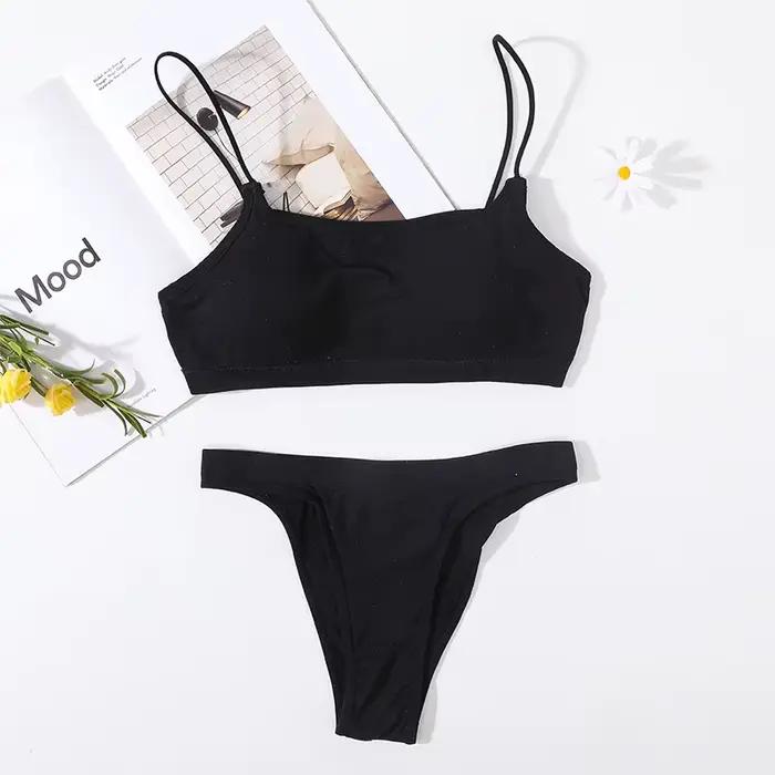 Ensemble de soutien-gorge sans couture pour femme, dos en U, string, lingerie sexy, culotte brésilienne, sous-vêtements de sport et de fitness, coussinets en Y pour femme