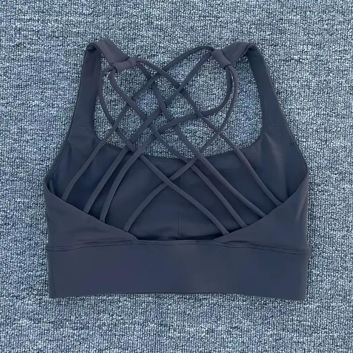 Soutien-gorge de sport pour femmes, Push Up, dos croisé, antichoc, course à pied, entraînement, sous-vêtements Yoga, hauts courts, nouvelle collection