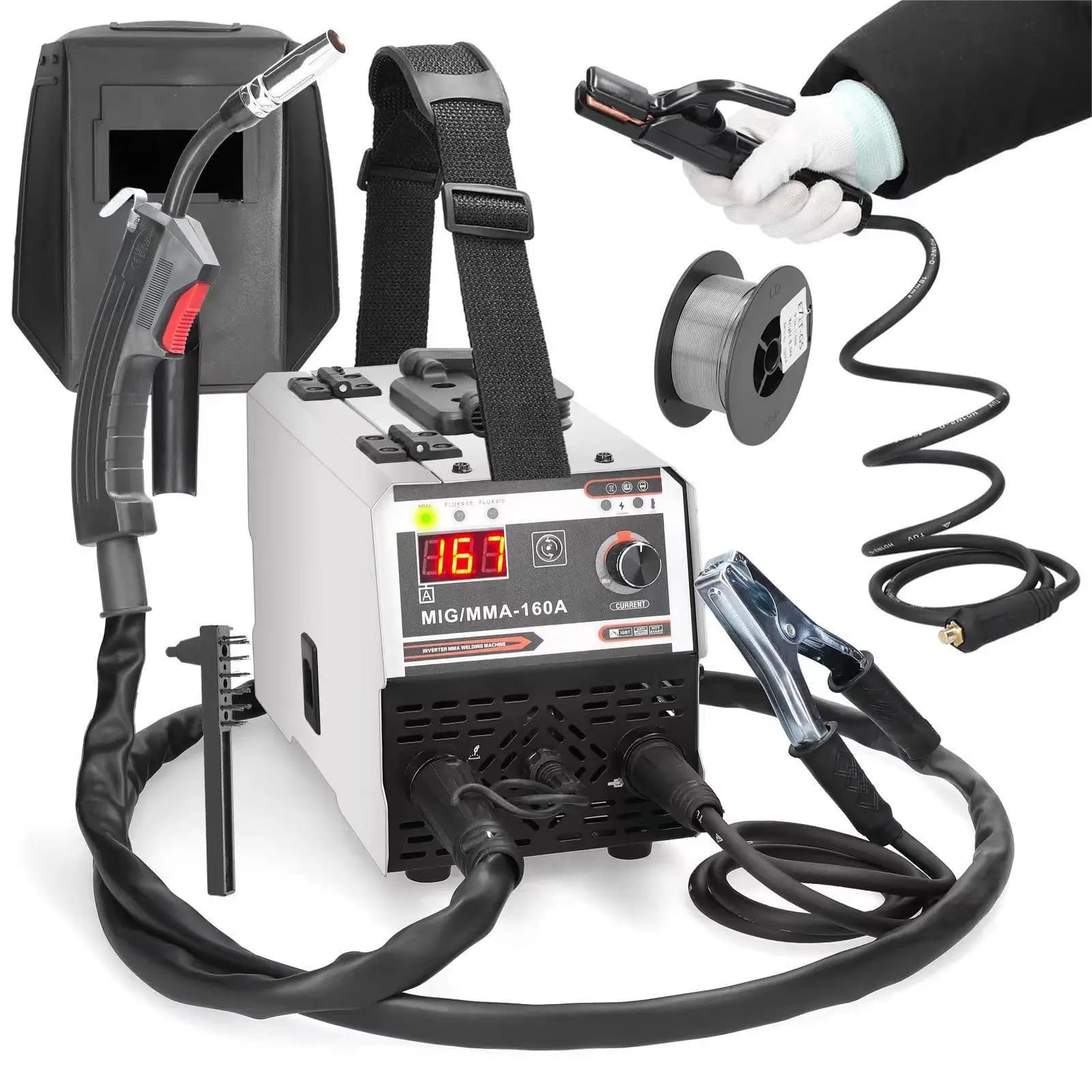 Soudeurs MIG MMA 2 en 1, protégés de gaz de dioxyde de carbone et soudage manuel, outils de soudage 