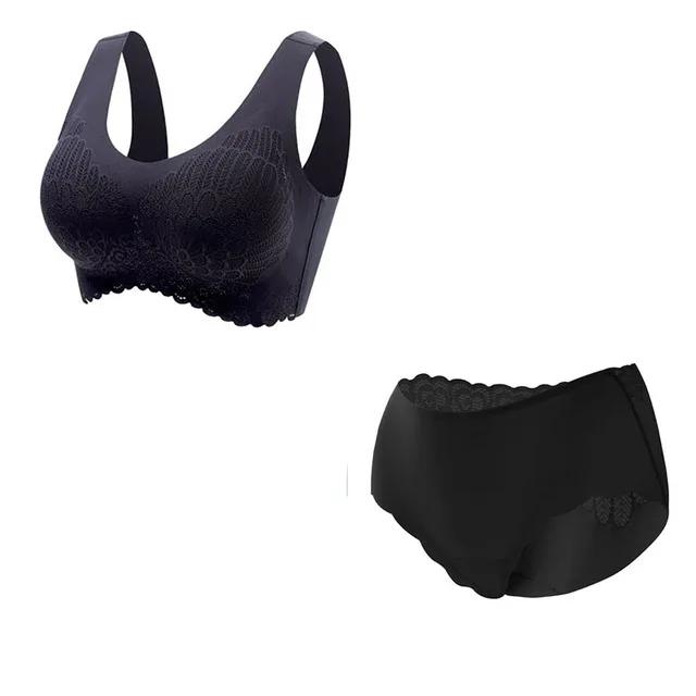 Soutien-gorge confortable en latex 4.0 pour femme, ensemble de sous-vêtements sans fil avec coussine