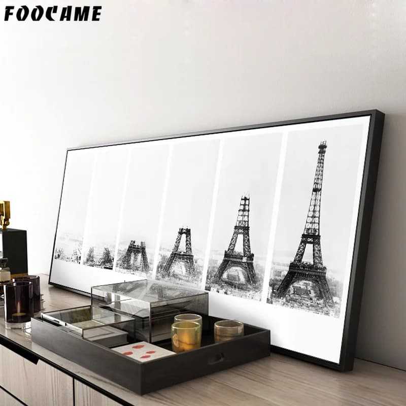 Affiche de photographie de tour Eiffel Time-Lapse, impressions décoratives, peinture sur toile, art 