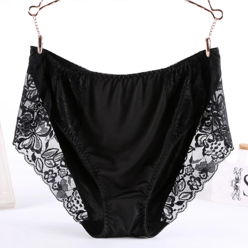 Grande taille taille haute culottes pour femmes sous-vêtements lait soie grande taille slips élastiq