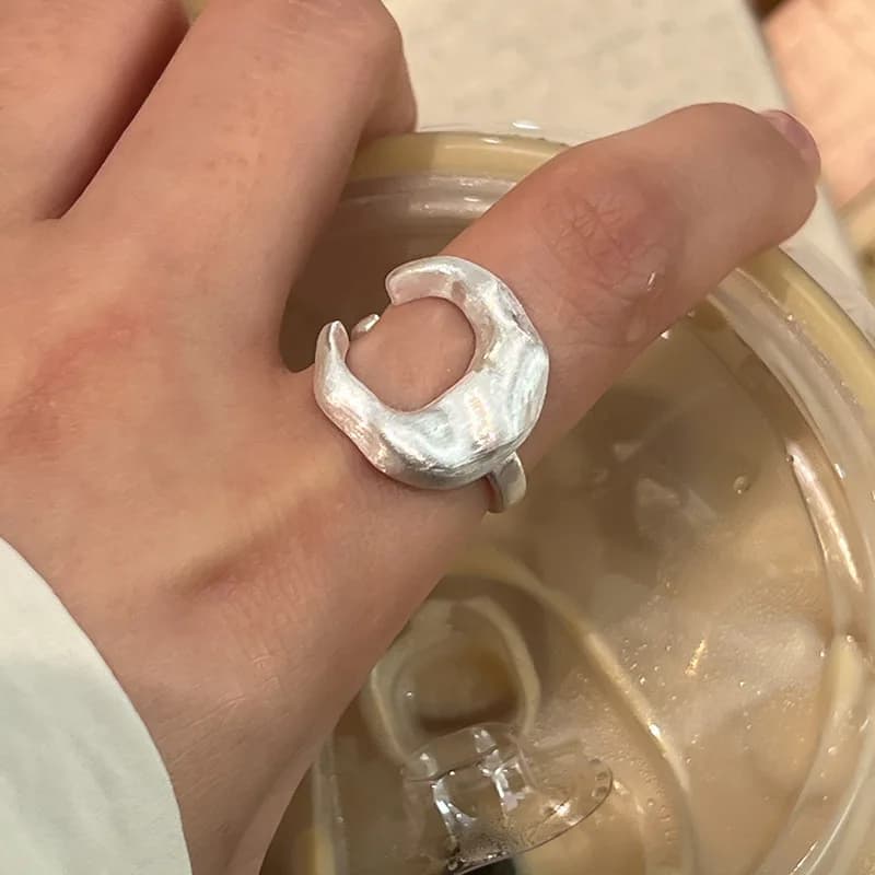 XIYANIKE-Bagues en forme de croissant de lune conviviale ré pour femmes et filles, manchette, mode h