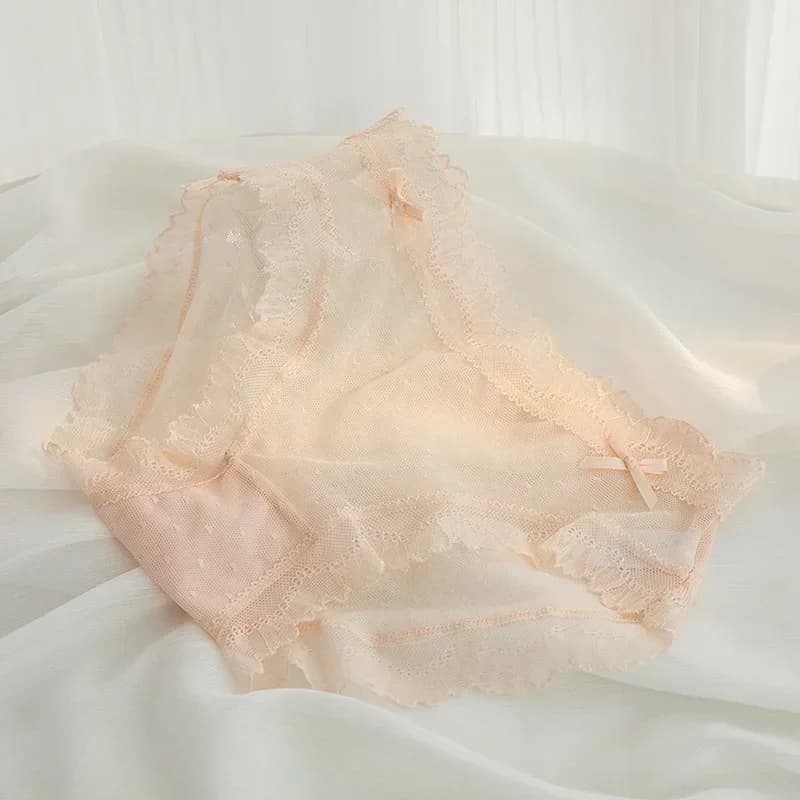 Culotte en dentelle évidée pour femme, sous-vêtement sexy pour fille, slip confortable, taille basse