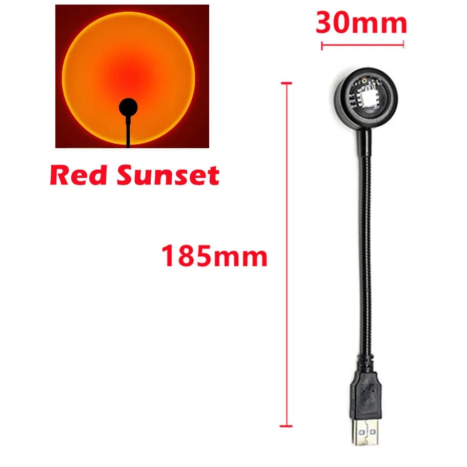 RnnTuu Led USB coucher de soleil lampe projecteur décor à la maison veilleuse Portable lumière d'amb