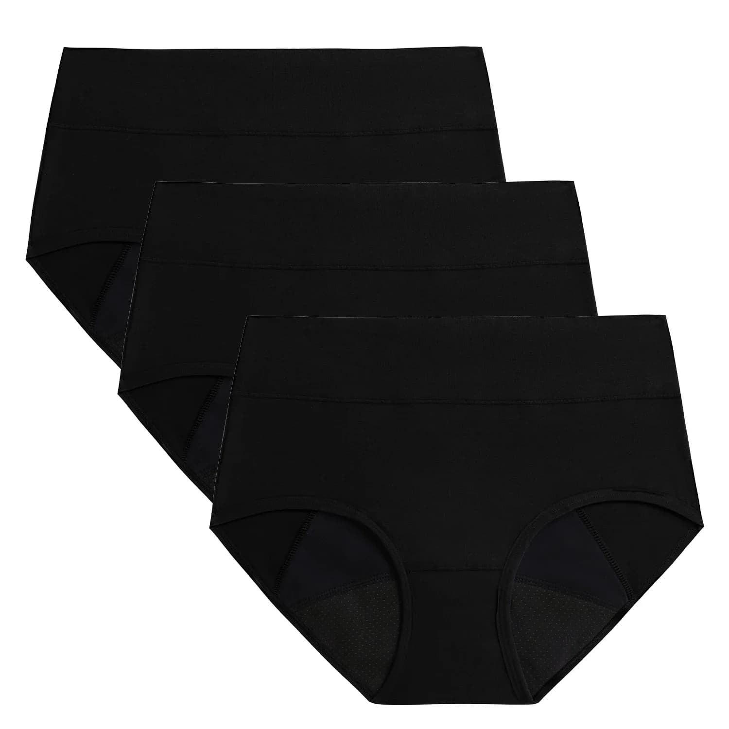 Molasus 3 pièces femmes période menstruelle culottes haute absorption étanche taille haute sous-vête