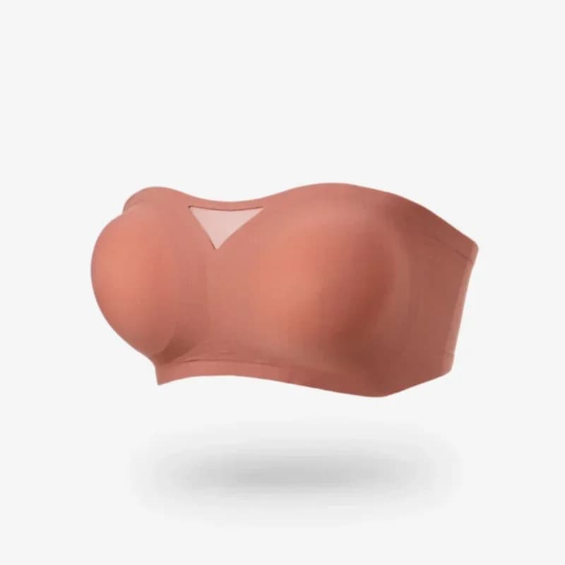 Soutien-gorge push-up sans bretelles en latex pour femmes, lingerie sans couture, bralette douce, fe