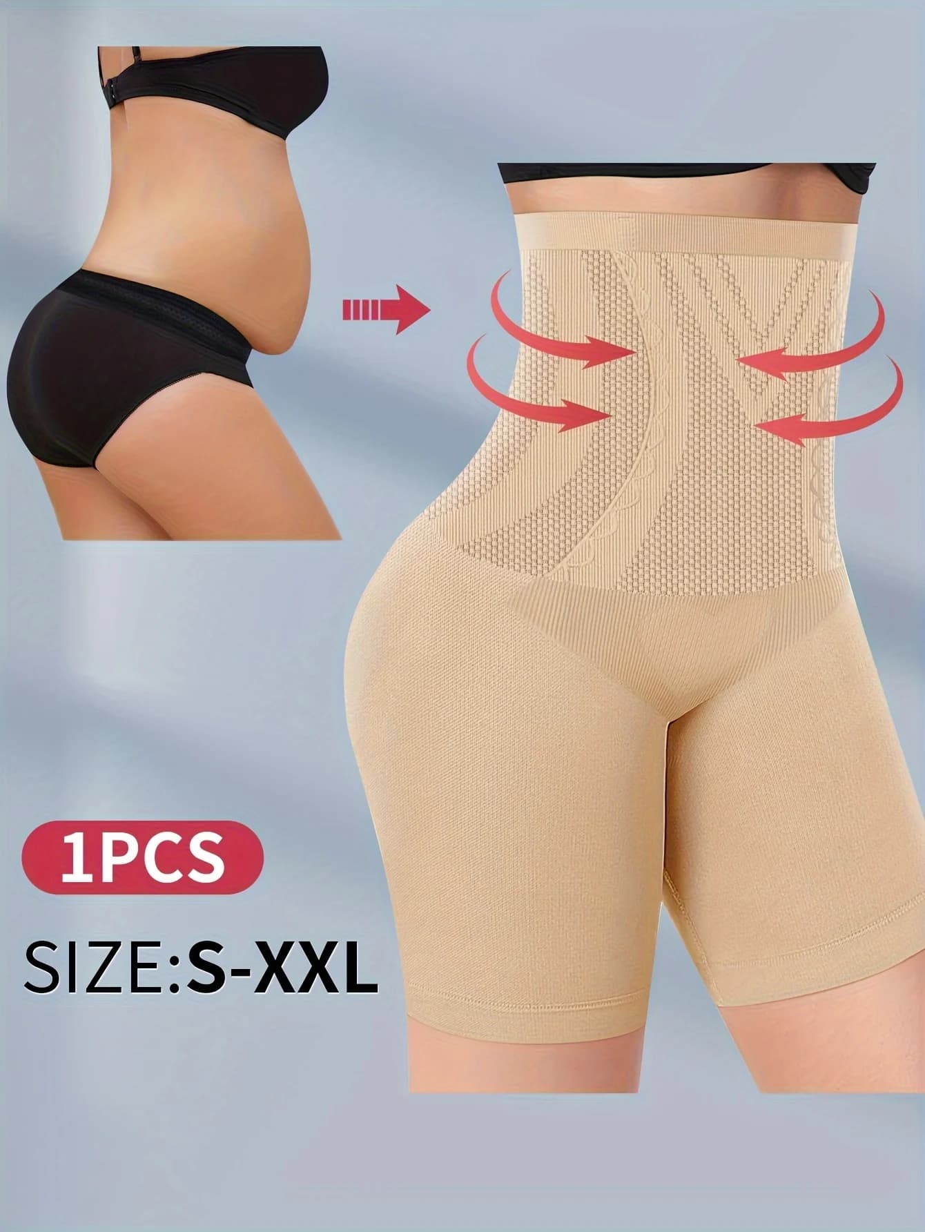 1 pièces taille haute ventre contour culotte sans couture culotte sans couture culotte femme quatre