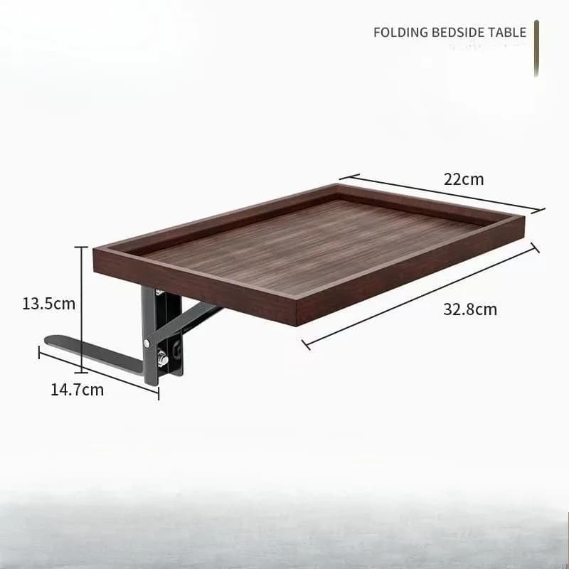 Table de chevet pliante en bois massif nordique, table d'appoint moderne avec rangement pour la déco
