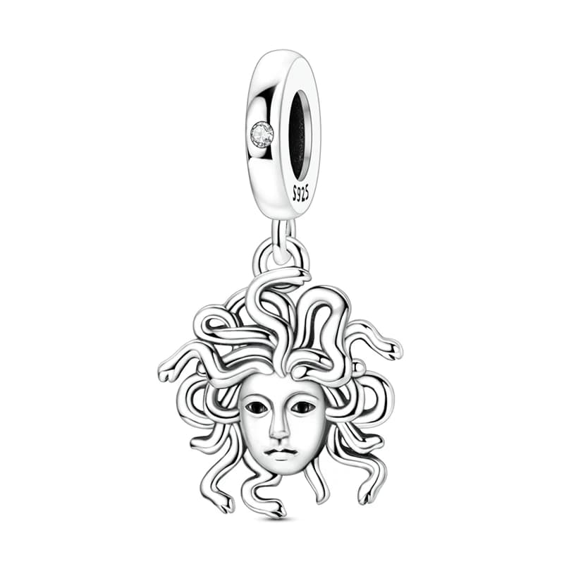 Breloques en argent Sterling 925, perle en Zircon Medusa, adaptées au Bracelet Original, bijoux cade