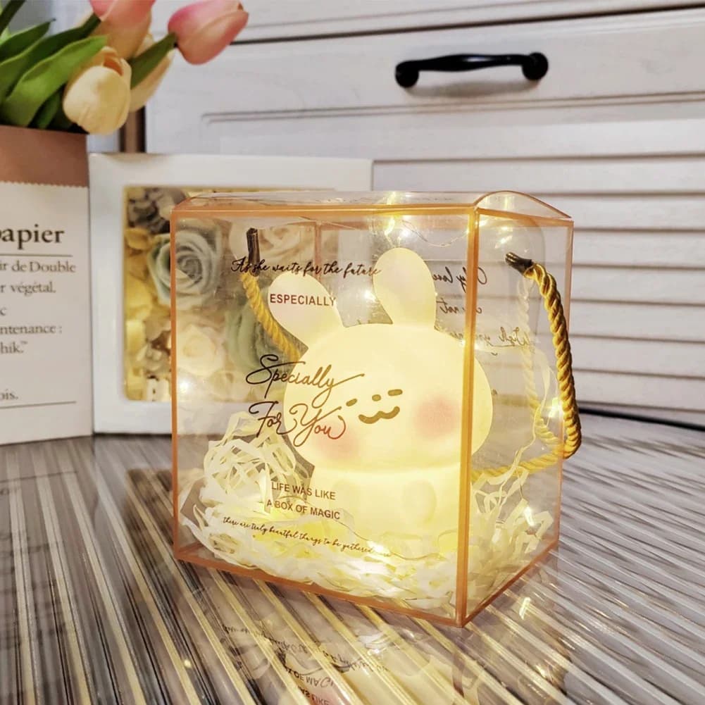 Veilleuse en Forme d'Animal Mignon pour Enfant, Lampe de Sommeil, Commande Tactile, pour Allaitement