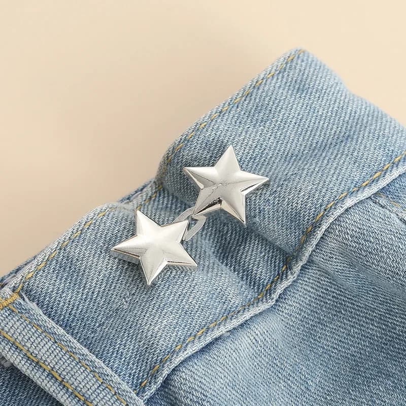1 paire de boutons en jean, Clips réglables pour pantalons, jupes, tendeur de taille, boucle, bouton