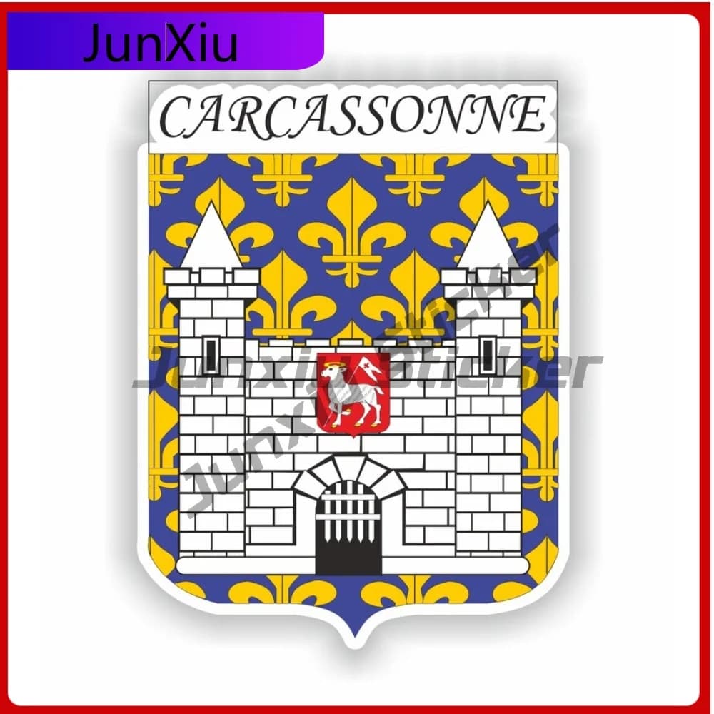 Carcassonne France blason signe graphique autocollants drôle voiture décoration décalcomanies sur me