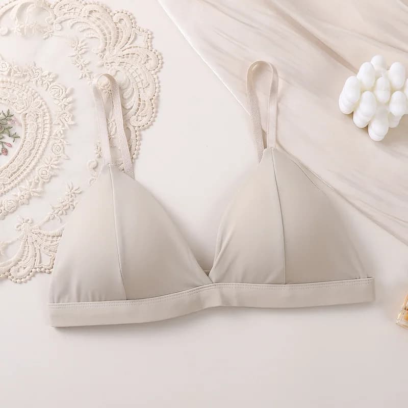 Soutien-gorge Push-Up pour femmes, Bralette de couleur unie, sans couture, sans armatures, Lingerie 
