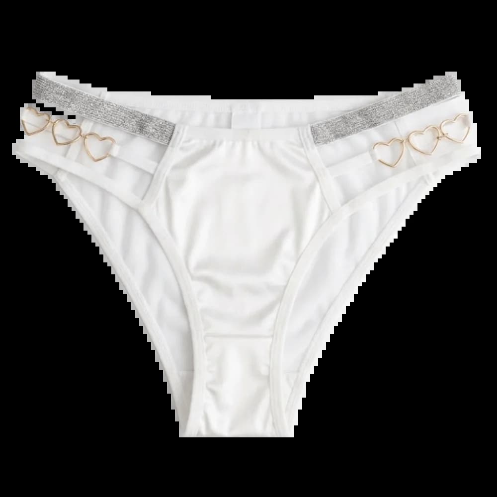 Culottes taille basse pour femmes, lingerie transparente en maille avec bretelles scintillantes, san