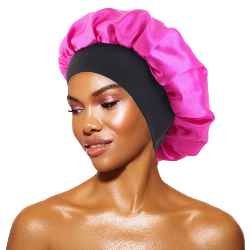 Bonnets solides en Satin pour femmes, chapeau de bain à large bord pour dormir la nuit, unisexe, ban
