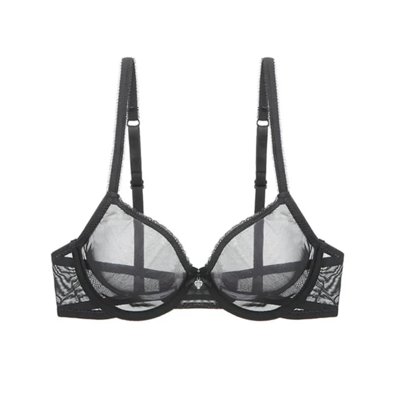 Soutien-gorge Transparent en maille entièrement transparente, Ultra-fin, Transparent, doux, à armatu