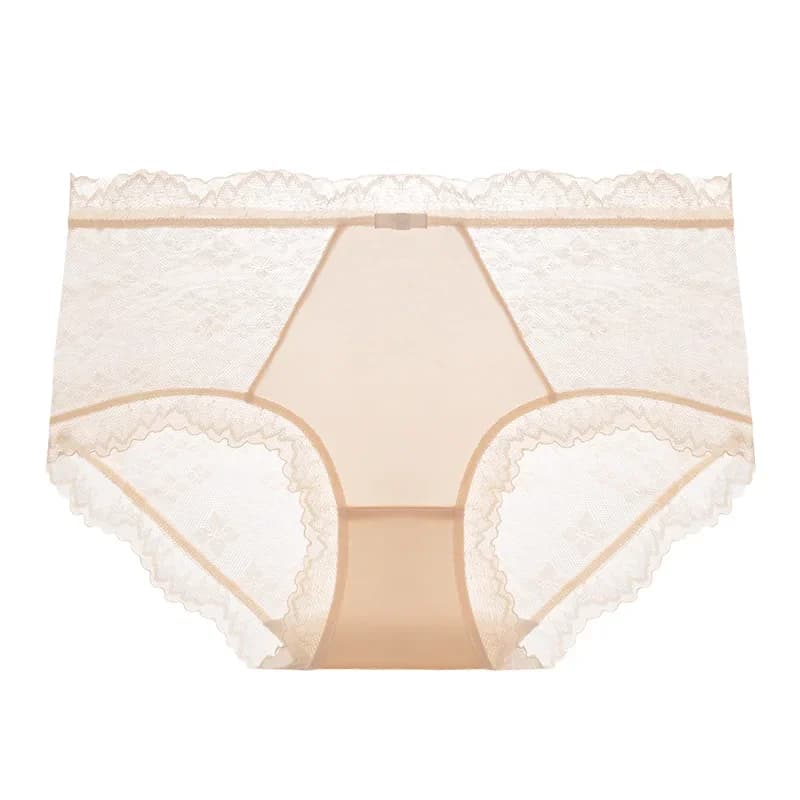 Culotte femme taille moyenne mince Sexy dentelle respirant confortable coton entrejambe culottes sou