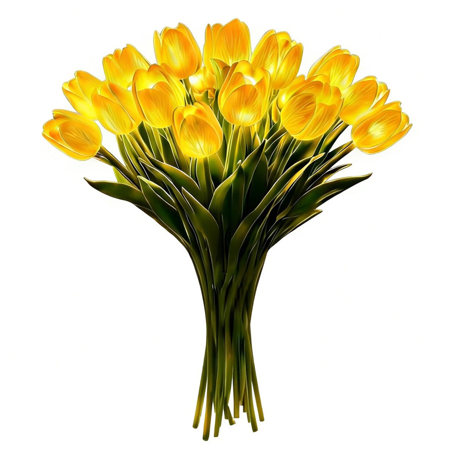 Lot de 15 lampes de chevet en forme de tulipe, lumière chaude et romantique, lampe d'ambiance réglab