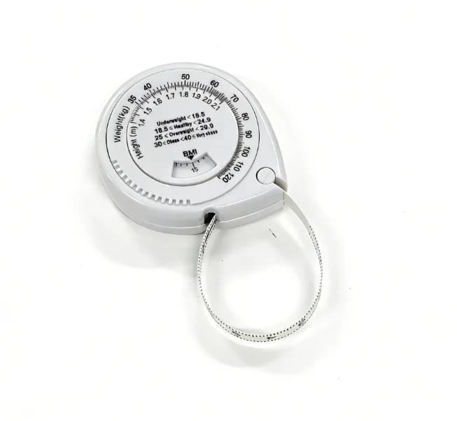 1 ruban à mesurer corps BMI 59,06"/59", règle rétractable en plastique avec échelle métrique et étui