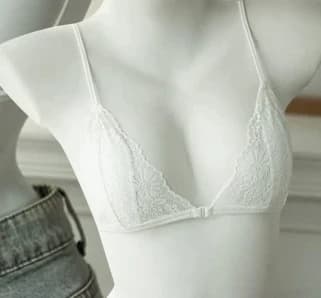Soutien-gorge sans armatures pour femme, à bonnets fins triangulaires, respirant, confortable, avec 