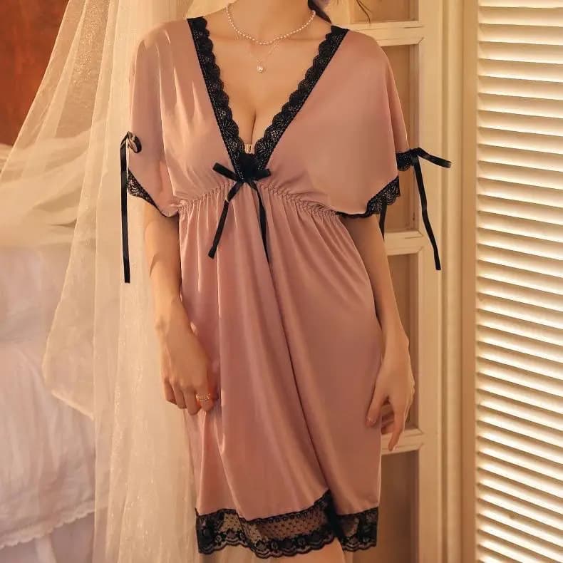 Chemise de nuit sexy pour femmes, robes courtes, pyjamas, vêtements de maison, vêtements de nuit mig