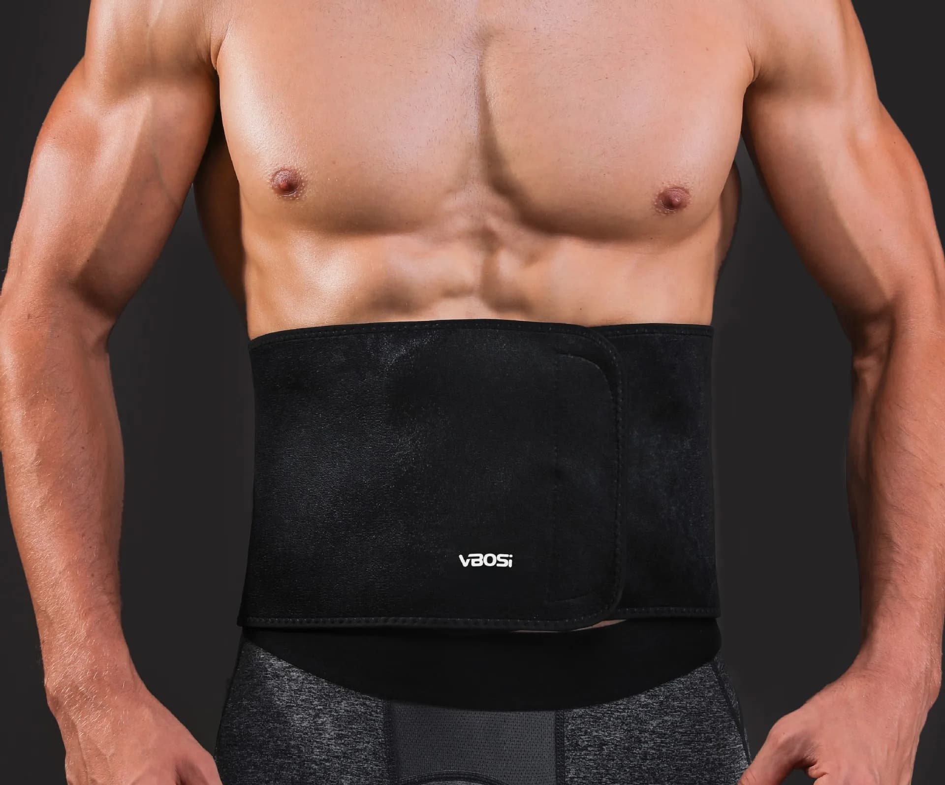 Ceinture de sudation ajustable VBOSI pour hommes et femmes, soutien lombaire pour la gym et le sport