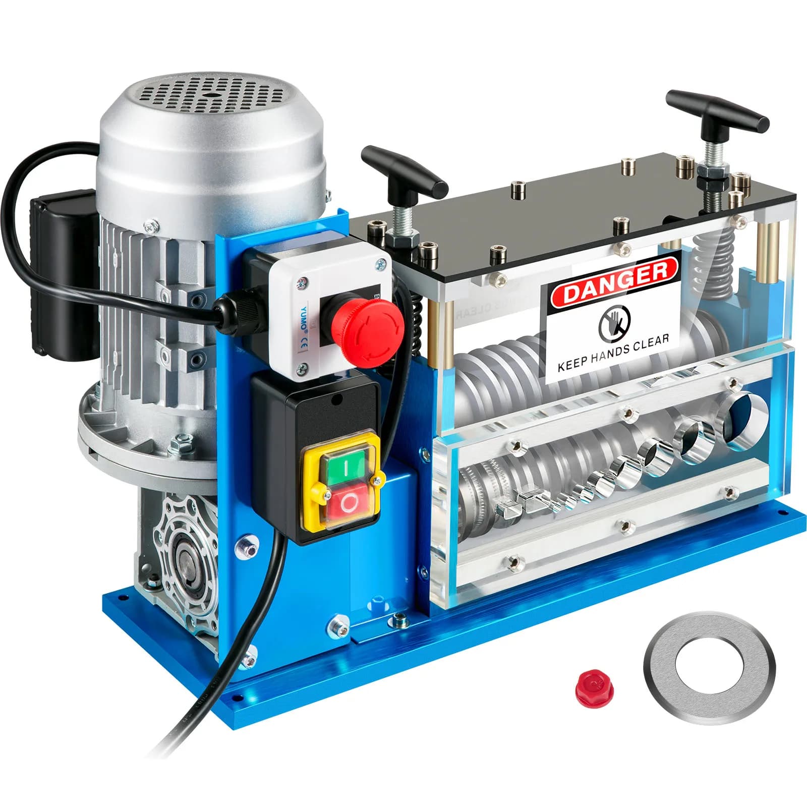 SucceBuy Machine à dénuder les fils électriques dénudeur de câbles 1.5-38mm 11 canaux acrylique + al